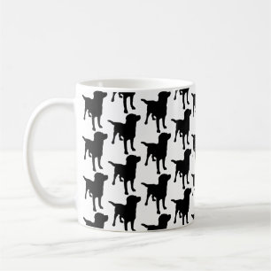 Labrador Retrievers Black Dog Pattern Kaffeetasse