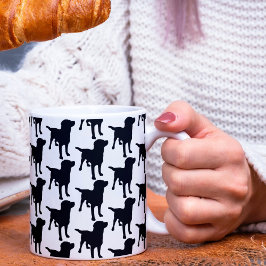 Labrador Retrievers Black Dog Pattern Kaffeetasse