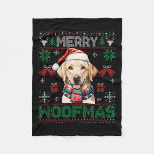Labrador Retrievers Frohe Weihnachten Woofmas Hund Fleecedecke