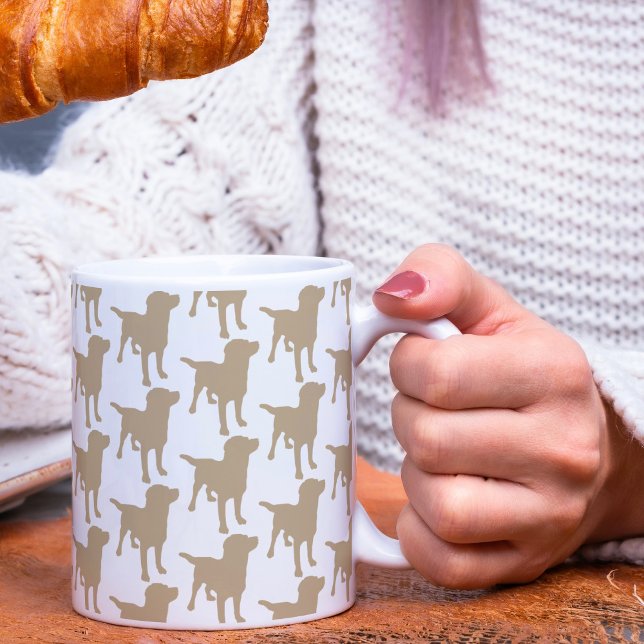 Labrador Retrievers Gelbes Hundsmuster Kaffeetasse (Von Creator hochgeladen)