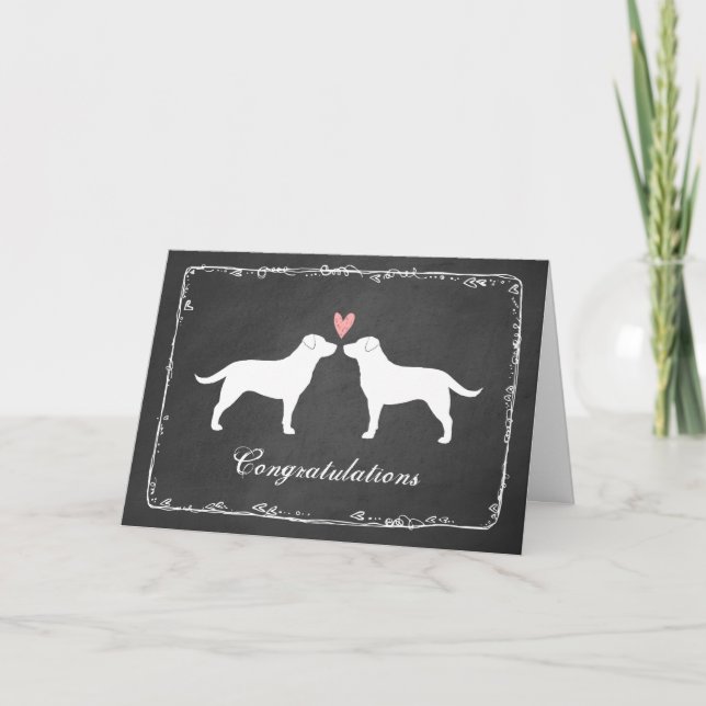 Labrador Retrievers Hochzeiten Herzlichen Glückwun Karte (Vorderseite)