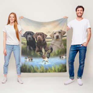Labrador Retrievers (Jagdhunde) Fleecedecke