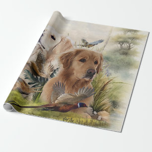 Labrador Retrievers mit Fasan,Kunst Geschenkpapier