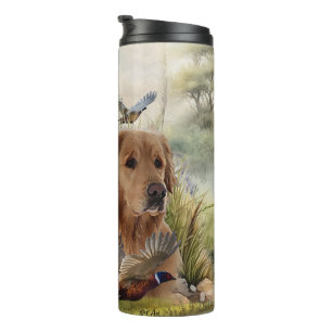 Labrador Retrievers mit Fasan,Kunst Thermosbecher