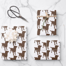 Labrador Retrievers Schokolade-Hundemuster Geschenkpapier Set