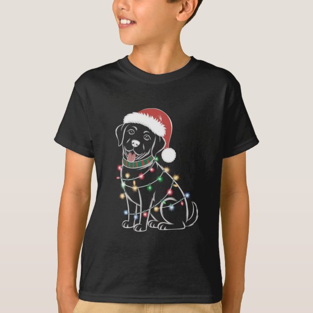 Labrador Retrievers Weihnachten T-Shirt (Vorderseite)