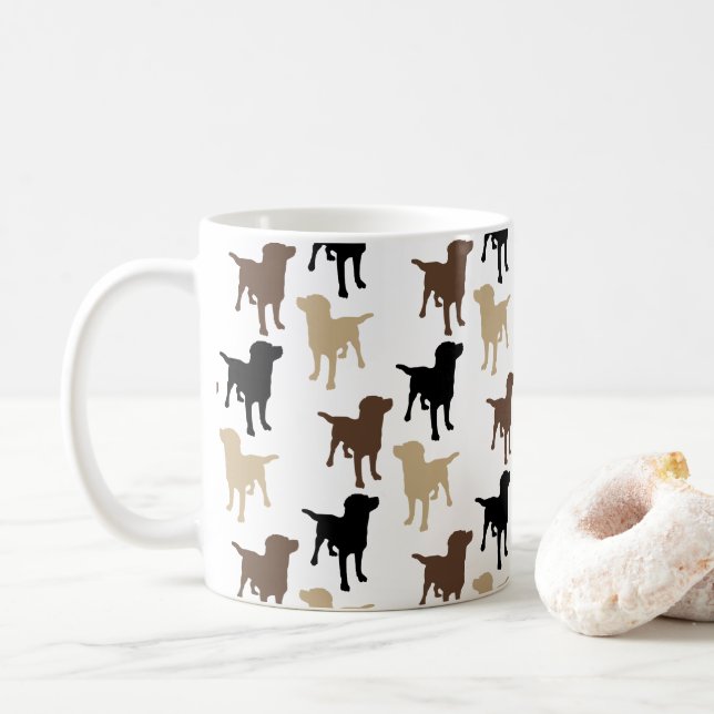 Labrador Retrievers Yellow Black Chocolate Dog Kaffeetasse (Mit Donut)