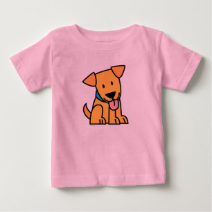 Labrador-Retrieverwelpenhund sitzen goldenen Baby T-shirt