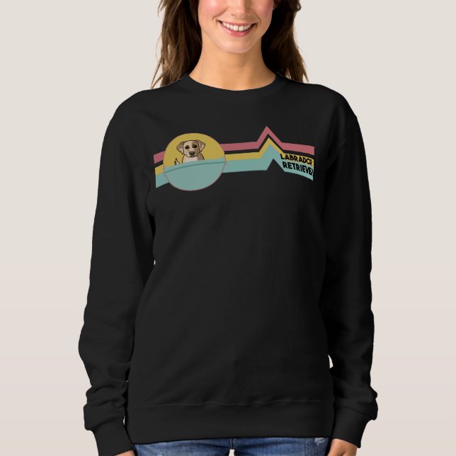 Labrador Retriver Retro War Hund Mama Sweatshirt (Vorderseite)