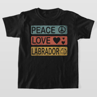 Labrador Retro Design Peace Liebe Labrador Funny T-Shirt