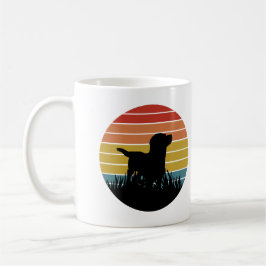 Labrador Retro Sunset Kaffeetasse