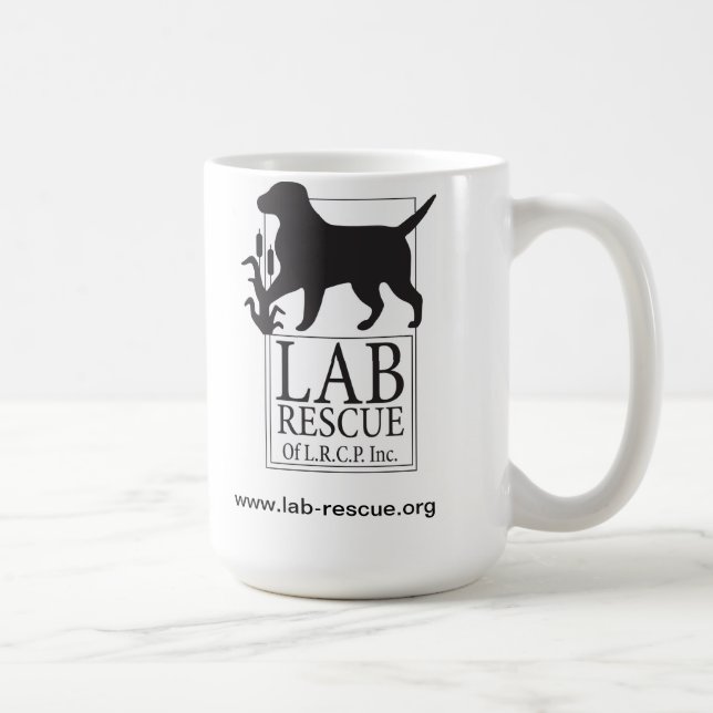 Labrador-Rettung der LRCP Keramik-Tasse Kaffeetasse (Rechts)