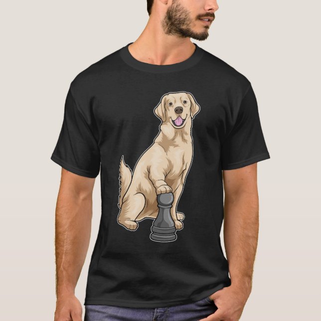 Labrador Schachstück Pawn Schach T-Shirt (Vorderseite)