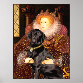 Labrador (schwarz) - Königin Poster