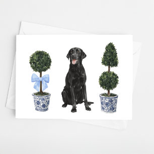 Labrador - Schwarzer Labyrinth Wasserfarbener Hund Karte