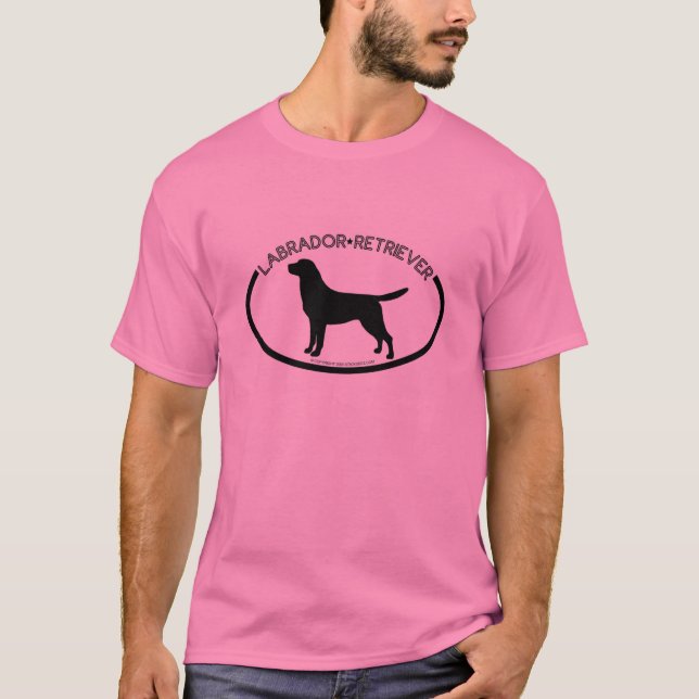 Labrador-Silhouette-Schwarz-T - Shirt (Vorderseite)