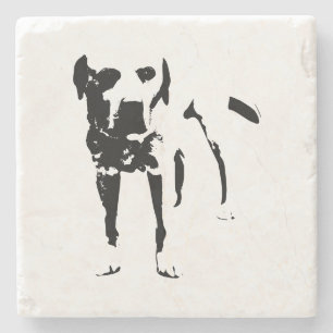 Labrador Sketch - Klassischer Bar-Akzent Steinuntersetzer