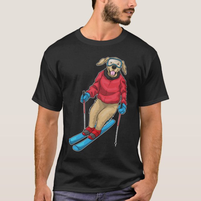 Labrador Skier Ski T-Shirt (Vorderseite)