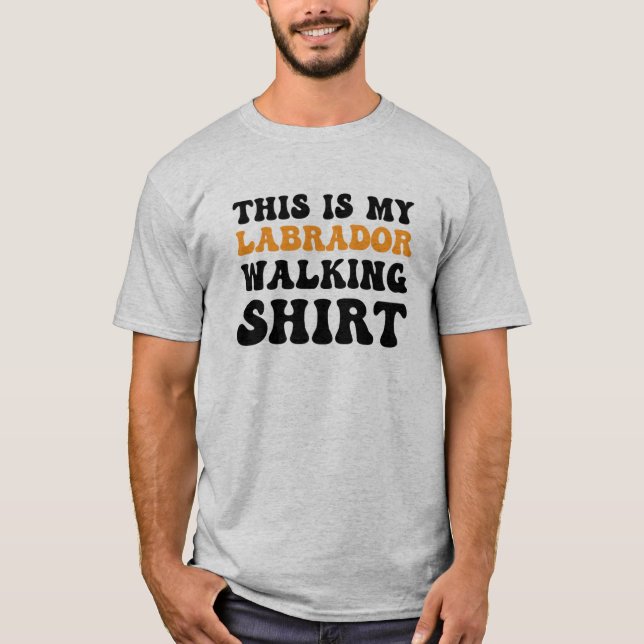 Labrador Spaziergang T-Shirt (Vorderseite)