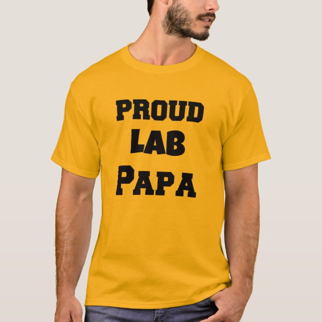 Labrador-T-Shirt - stolzer Labrador-Papa T-Shirt (Vorderseite)