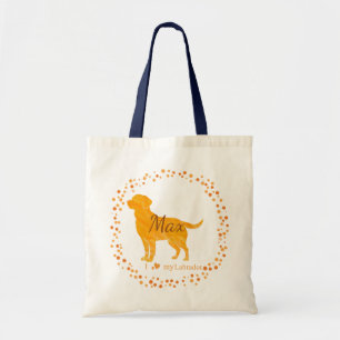 Labrador-Tasche Personalisiert Pastellorange Gesch Tragetasche