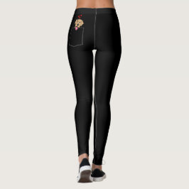 Labrador-Taschen-Welpe (dunkle Farben) Leggings