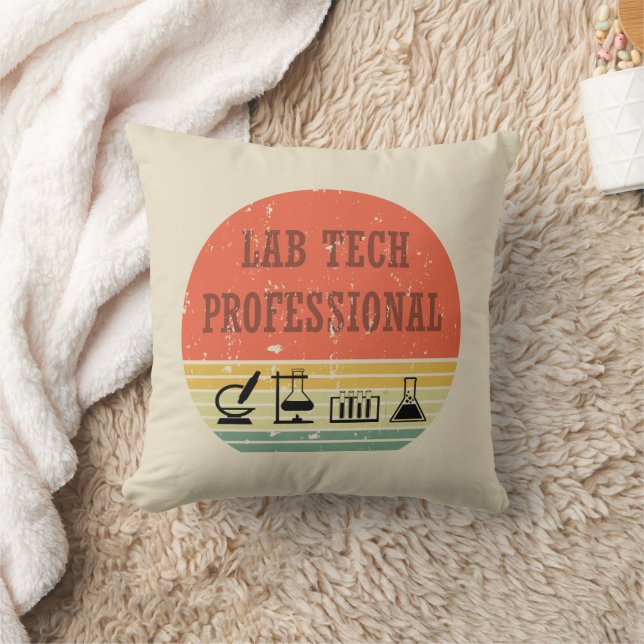 Labrador Tech beruflicher Vintager Sonnenuntergang Kissen (Decke)