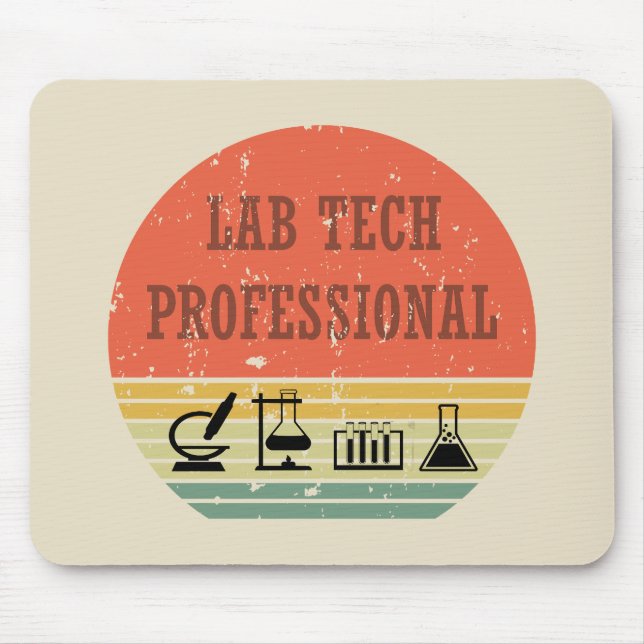 Labrador Tech beruflicher Vintager Sonnenuntergang Mousepad (Vorne)