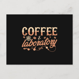 Labrador Tech Chemist Kaffeemaschine & Labortechni Postkarte