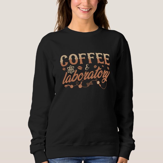 Labrador Tech Chemist Kaffeemaschine & Labortechni Sweatshirt (Vorderseite)