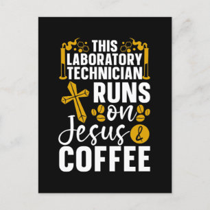 Labrador Tech Chemist Laboratory Tech Coffee Techn Feiertagspostkarte