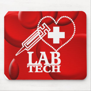 LABRADOR TECH HERZSYRINGE LOGO - LABOR WISSENSCHAF MOUSEPAD