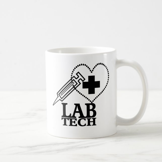 LABRADOR TECH HERZSYRINGE LOGO - LABOR WISSENSCHAF TASSE (Rechts)