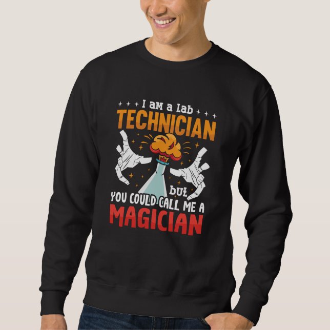 Labrador Tech I bin Labrador Techniker Laborwissen Sweatshirt (Vorderseite)