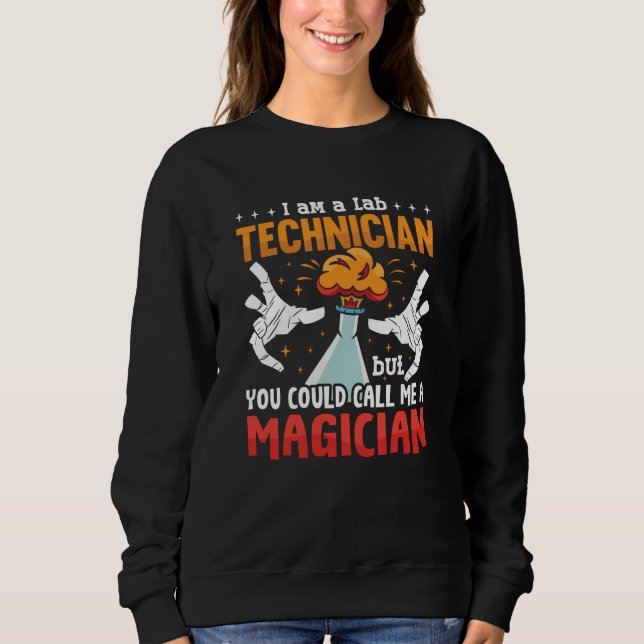 Labrador Tech I bin Labrador Techniker Laborwissen Sweatshirt (Vorderseite)