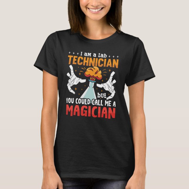 Labrador Tech I bin Labrador Techniker Laborwissen T-Shirt (Vorderseite)