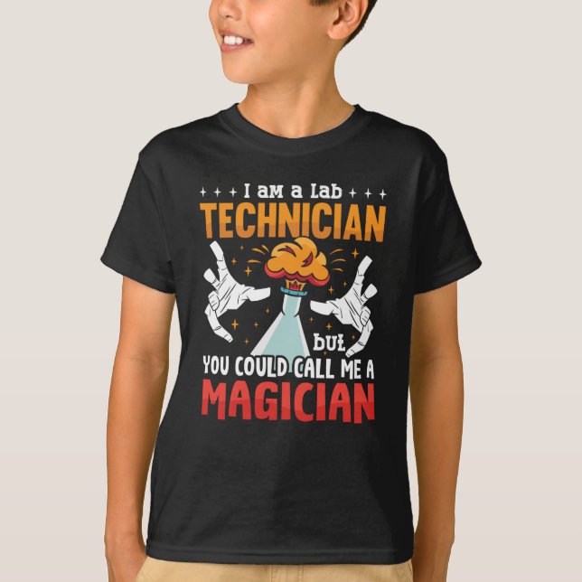 Labrador Tech I bin Labrador Techniker Laborwissen T-Shirt (Vorderseite)