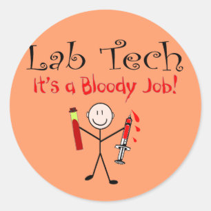 Labrador Tech "It's a Bloody Job" Runder Aufkleber