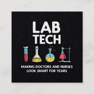 Labrador Tech Laboratory Quadratische Visitenkarte
