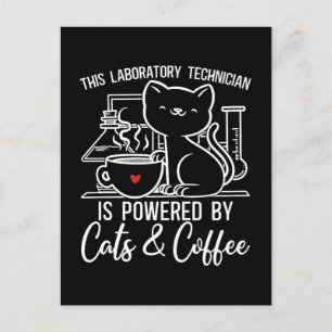 Labrador Tech Labortechniker Cats Kaffeemaschine Feiertagspostkarte
