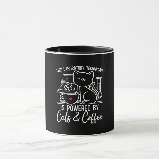 Labrador Tech Labortechniker Cats Kaffeemaschine Tasse (Zentrum)