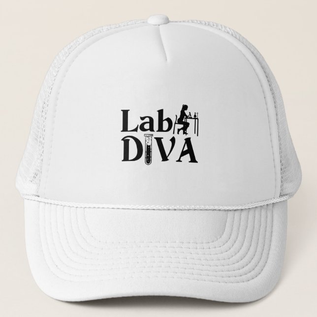 Labrador Tech Labrador Diva Chemist Laboratoriker Truckerkappe (Vorderseite)