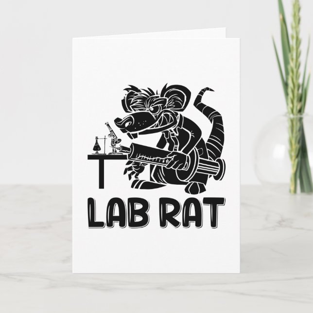 Labrador Tech Labrador Rat Chemist Labortechniker Karte (Vorderseite)