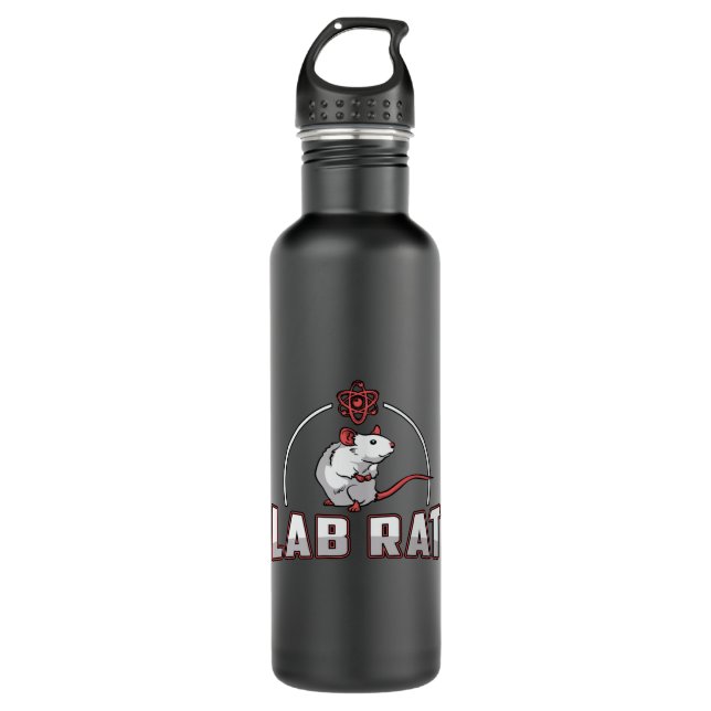 Labrador Tech Labrador Rat Laboratory Science Tech Edelstahlflasche (Vorderseite)