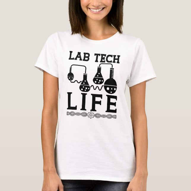 Labrador Tech Life Doctor Chemist Labortechniker T-Shirt (Vorderseite)