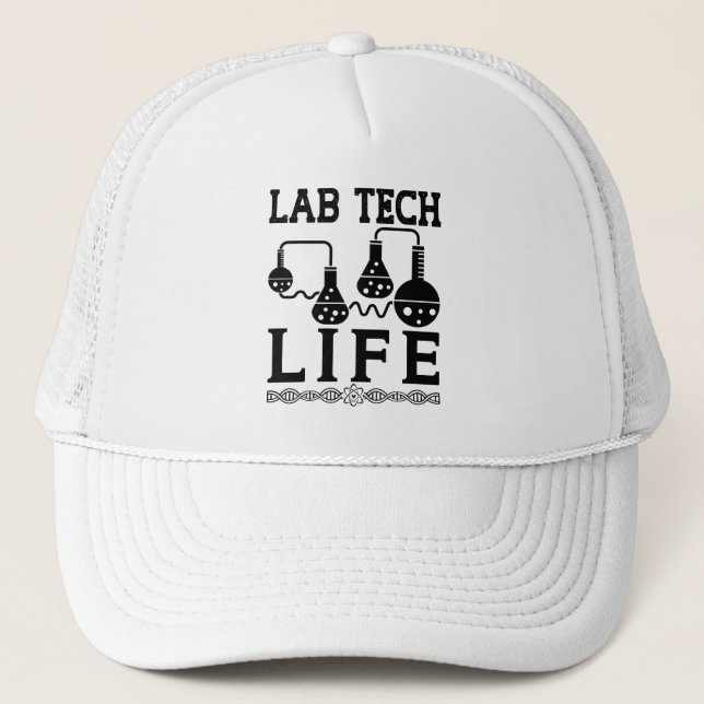 Labrador Tech Life Doctor Chemist Labortechniker Truckerkappe (Vorderseite)