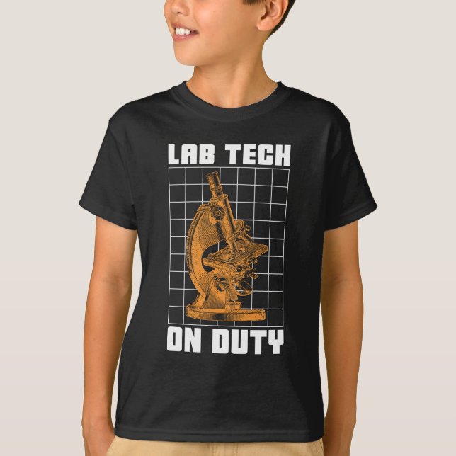 Labrador Tech on Duty Chemist Laborassistent T-Shirt (Vorderseite)