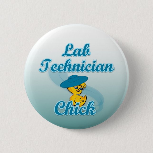 Labrador Techniker Chick #3 Button (Vorderseite)