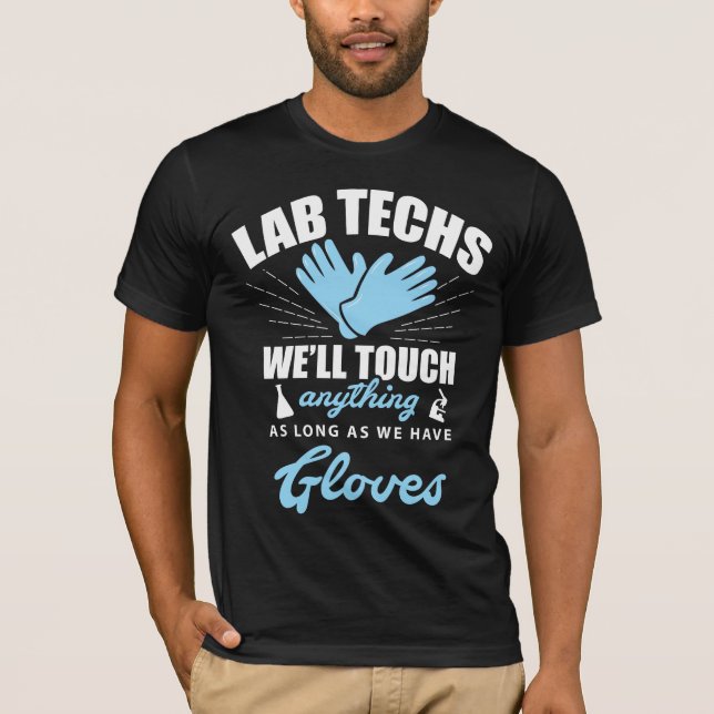 Labrador-Techniker-lustiger T-Shirt (Vorderseite)