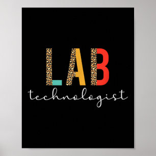 Labrador Technologe Boho Leopard Laboratory Tech Poster